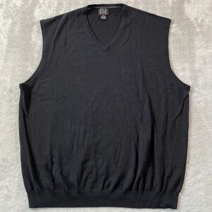 Jos. A. Bank Black V-Neck Sweater Vest